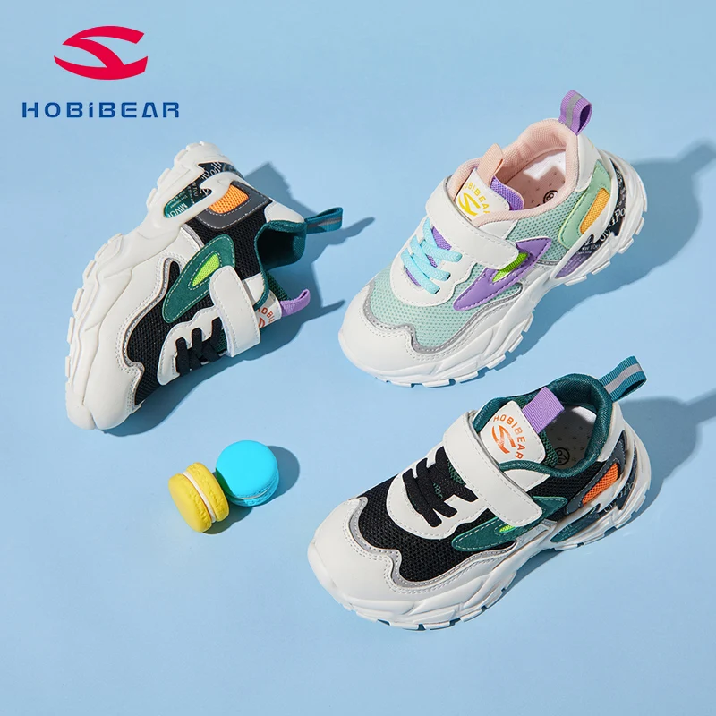 

Hobibear 2021 Chunky Designer Sneakers Kids School Dorky Dad Shoes for Boys Girls Unisex Children's Shoes Sneakers, Pink ,blue, green, rose pink