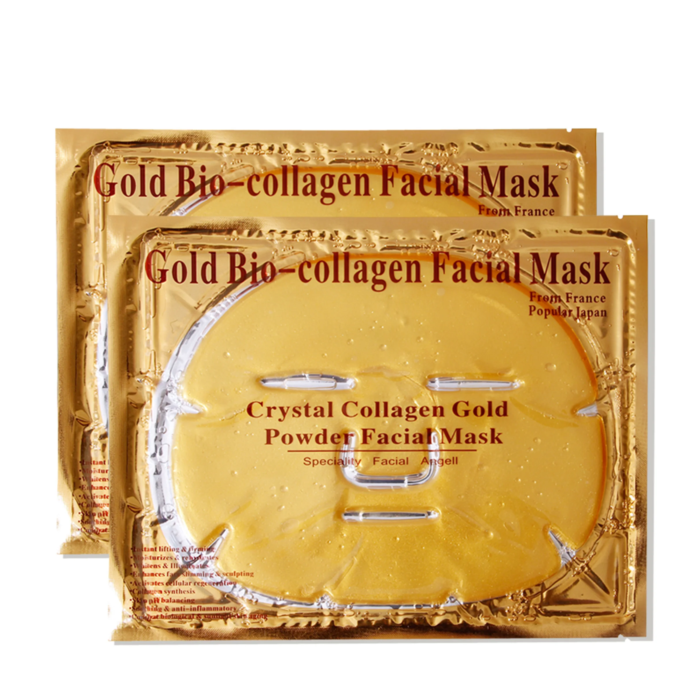 

Small MOQ Aloe Vera Diamond Silicone Bio Collagen Crystal 24k Gold Facial Mask