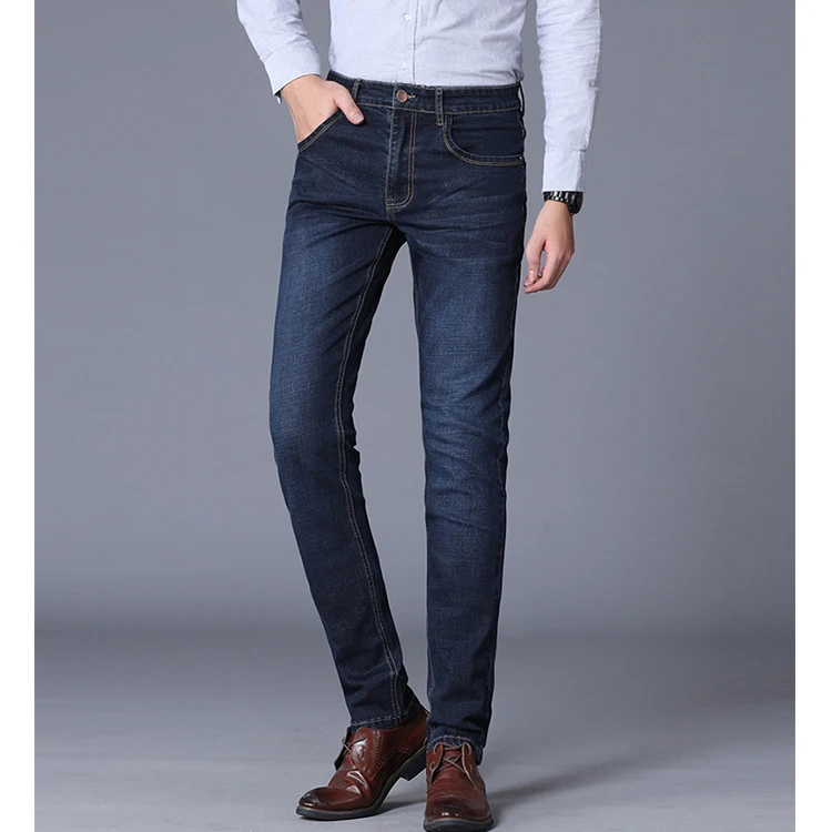 

CKCN2002 Plus size men regular jean Good Quality Pants Plain Fashion Wholesalers Jeans Trousers, Black;blue