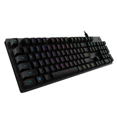 

Logitech (G) G512 Wired Mechanical Gaming Keyboard Full Size RGB Backlight Mechanical Eating Chicken Keyboard, Black color