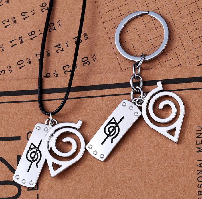 

Naruto Key Chains Newest Charms Hollow Anime Jewelry Logo Keychain Village Design Key Ring For Women Men, Colorful