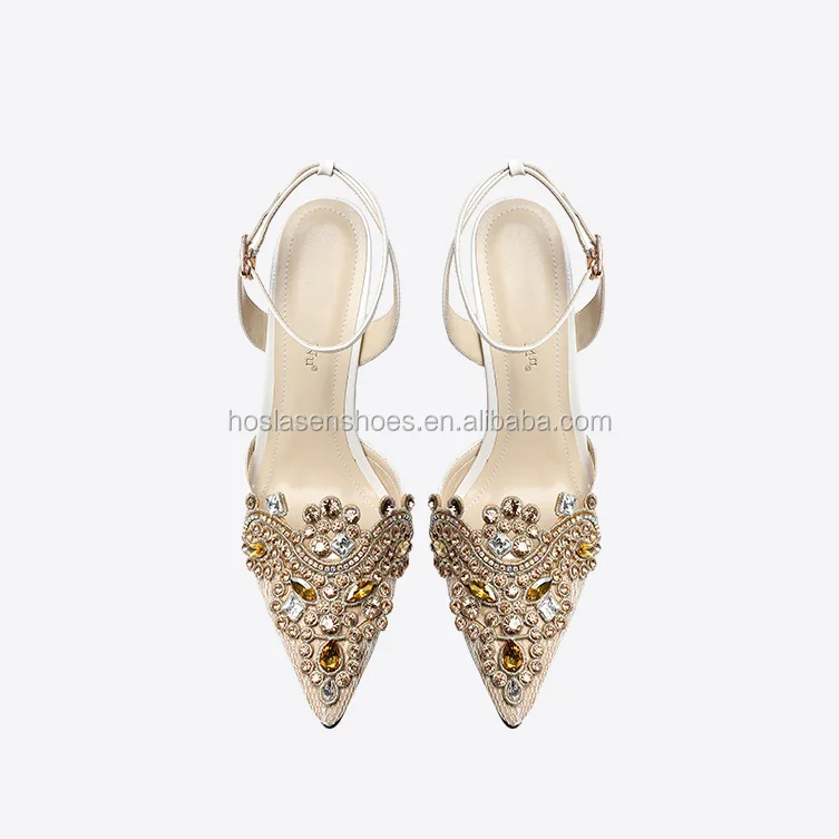 

Sexy Rhinestones Mesh Upper OEM/ODM Private Label Footwear Women's Shoes High Heel, Black,can make other color