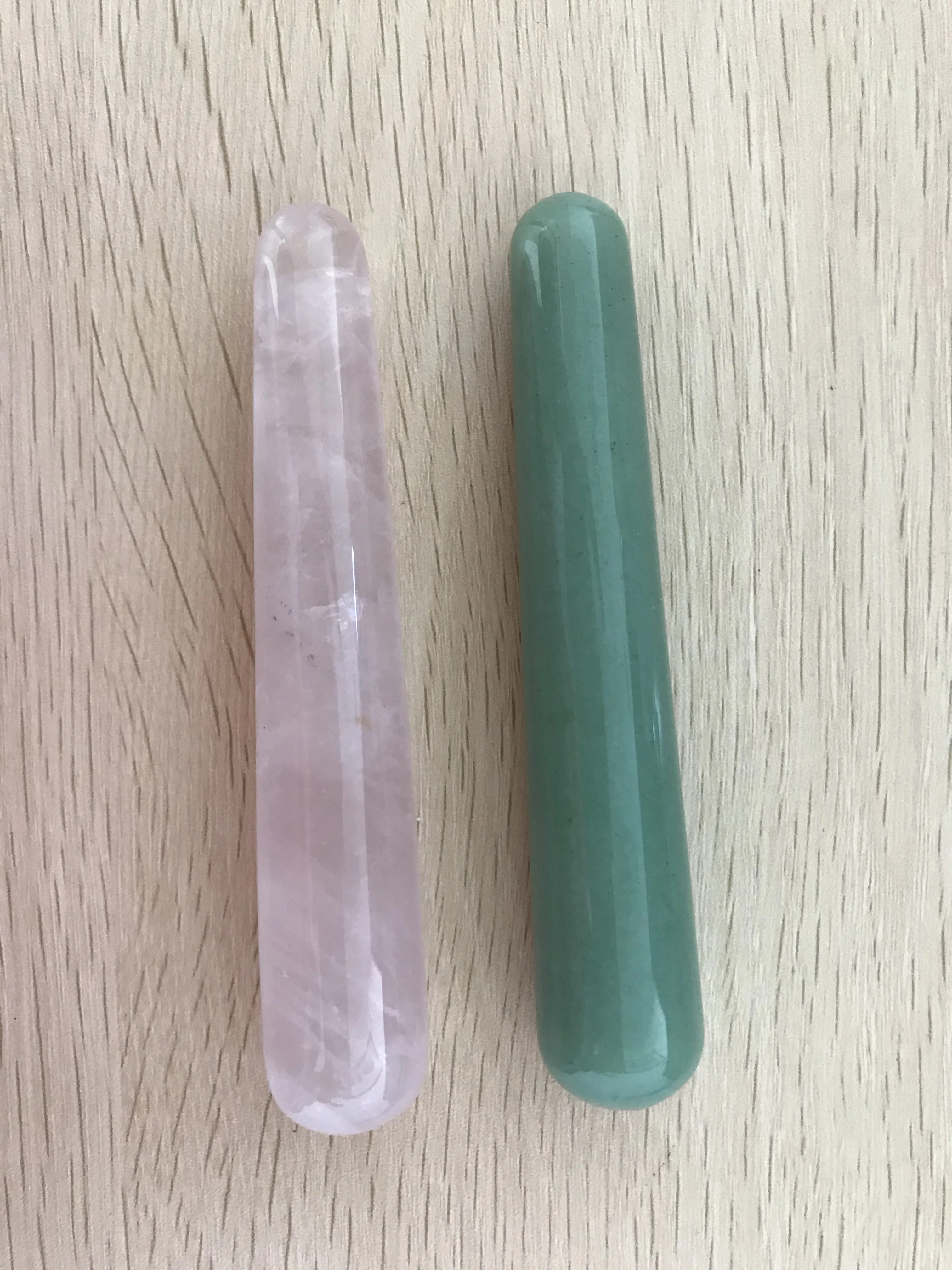 
rose Quartz aventurine jade stone crystal stone Kegel yoni eggs set with massage stick 