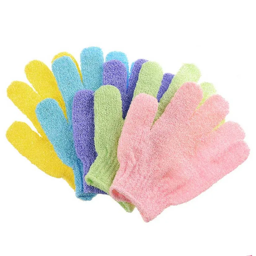 

Wholesale Custom Logo Five Fingers Mitt Massage Natural Vegetable Fiber Bath Korean Exfoliating Gloves Mitt, Customized color