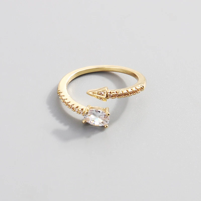 

New Design Simple Fashion Open Ring Flower Mini Diamond Ring, Picture shows