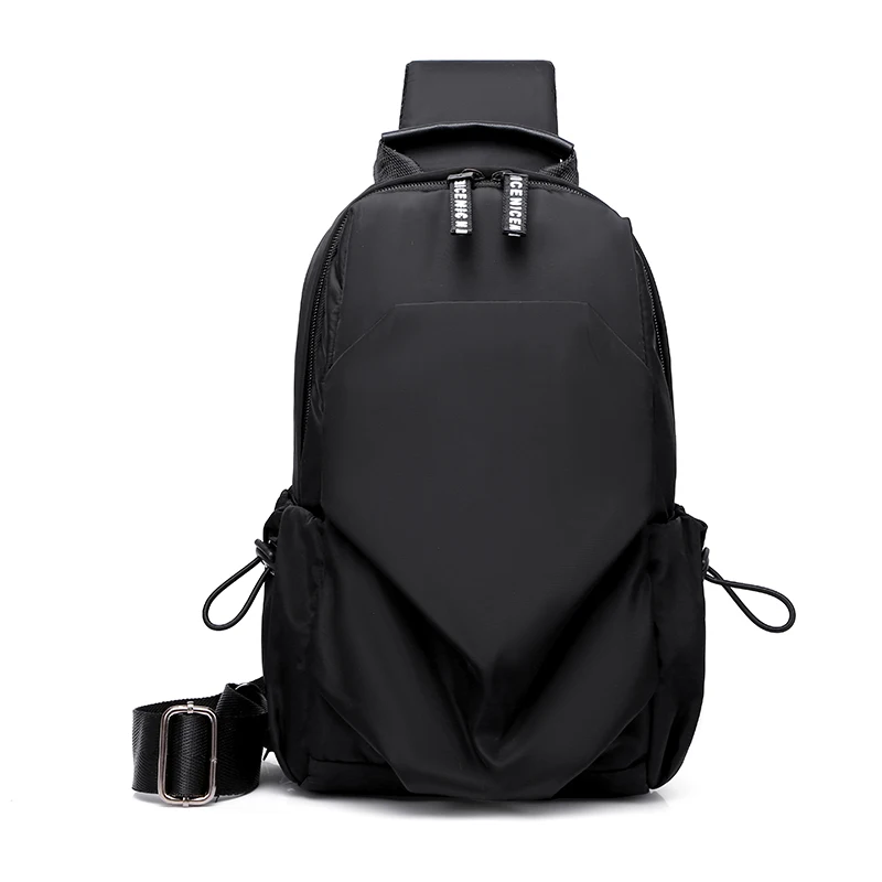 

2019 Messenger outdoor Shoulder Chest Crossbody Bag Waterproof Chest Bag, Grey red blue