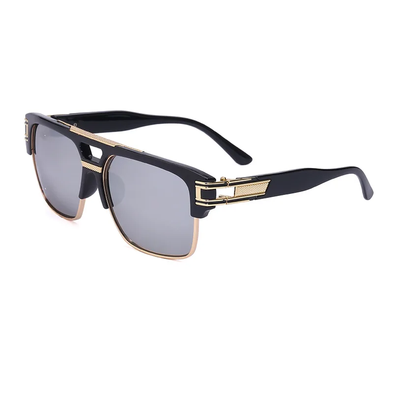

2021 Vintage fashion double beams brand design cool men shades sunglasses 97213