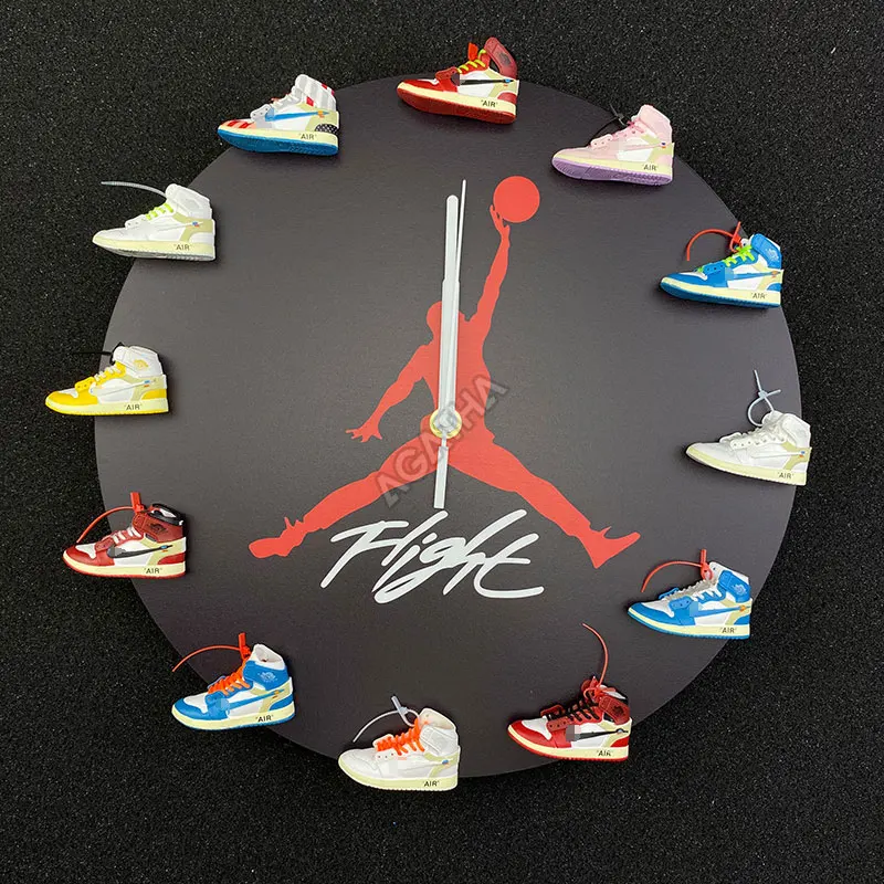 

custom gift with box wall flight 12 model air jordan 3d sneaker mini jordan shoes clock