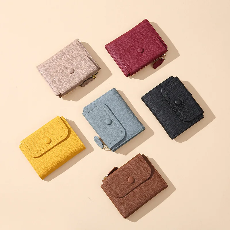 

Wholesale Short Women's Wallet Female Purses Cute Card Holder Wallets PU Leather Clutch Money Bag Pu Leather Wallet