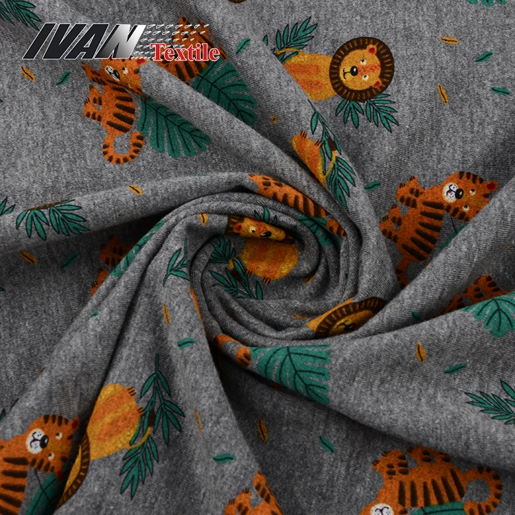 New Design Elegant Indian Garment Pigment Print French Terry Brushed