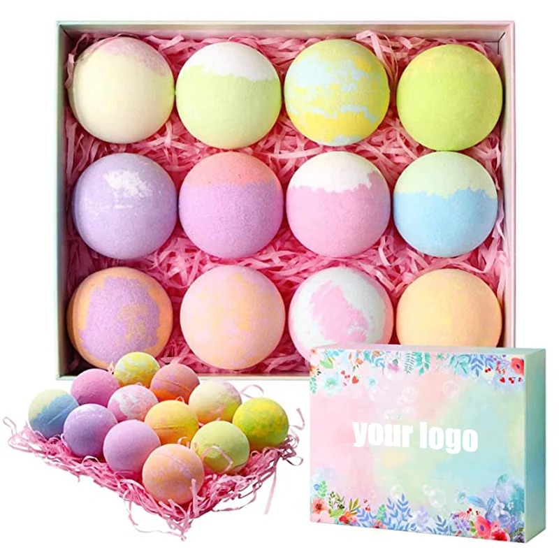

Wholesale Custom Handmade Maker Private Label Colorful Bubble Fizzy Supplies Organic Bath Bombs Set