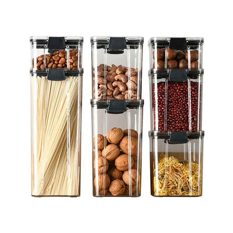 

Airtight Food Storage Container Set Kitchen & Pantry Organization Box - BPA Free Clear Plastic Containers with Lid Keep Fresh