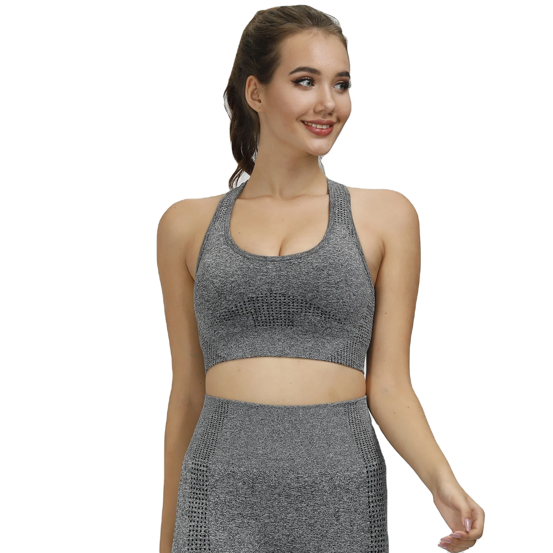 

KCOA In Stock 2 Piece Yoga Set Seamless Yoga Pants And Sports Bra Workout Set, 9 colors