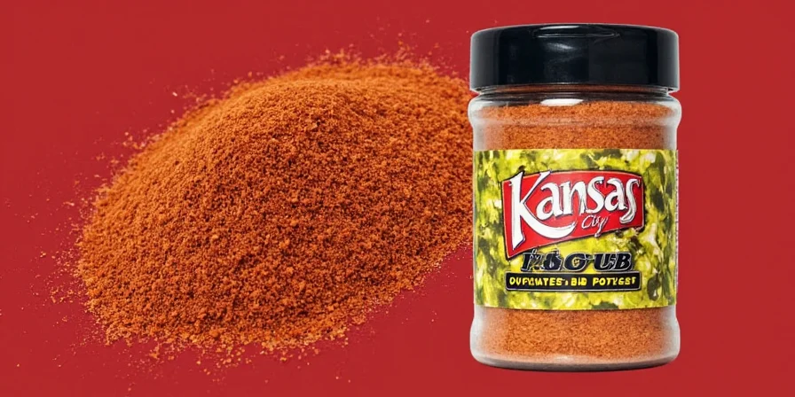 Table of Kansas City rib rub ingredients