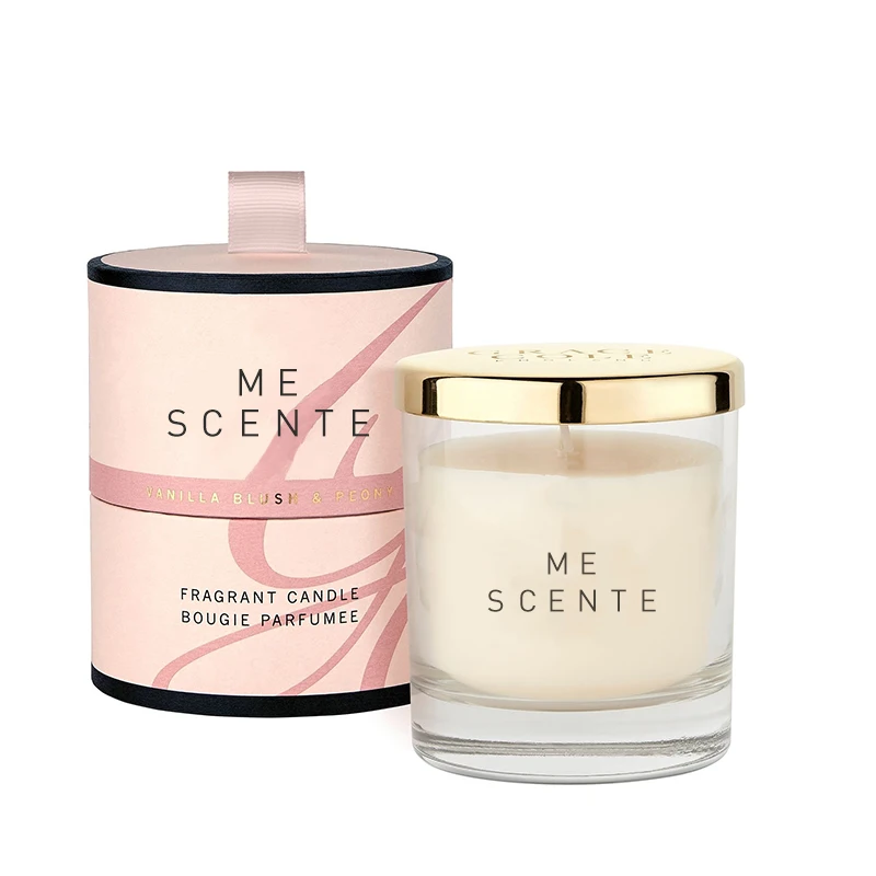 
Mescente luxury custom private label chic vanilla best holiday scented soy wax candles gift set 