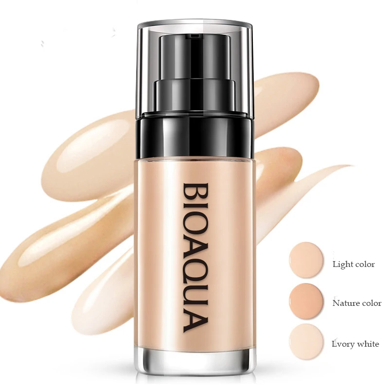 

OEM ODM BIOAQUA best waterproof makeup foundation for dry skin, 3 colors available/customized