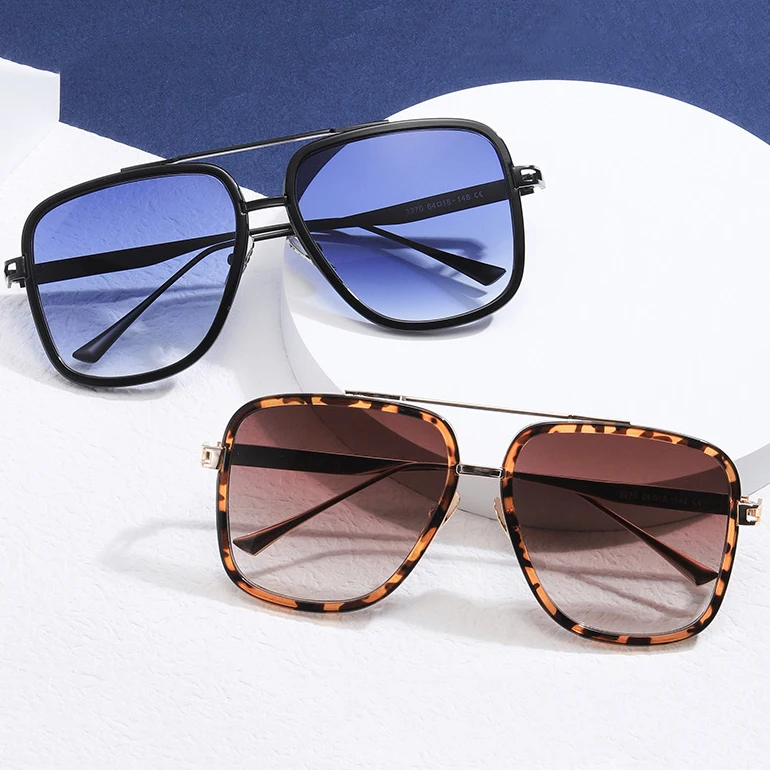

2023 Trendy Shades Factory Manufacturer Mens Luxury Men Shades Glasses For Men Retro Classic Sunglasses Oval Metal Sunglasses