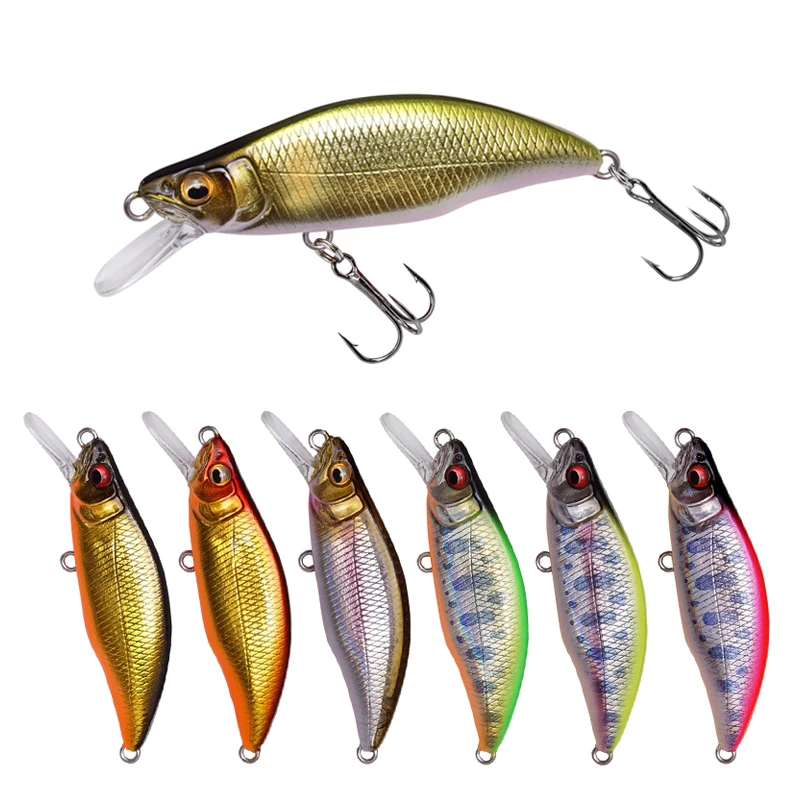 

Minnow Pesca Fishing Lures 51mm 4.2g Hard Artificial Fish Bait Fast Sinking Trout Minnow Lure, 9colors