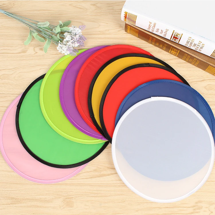 

Sublimation DIY Printed Round Folding Hand Fan Flexible Foldable Disc Fan for Summer Promotion