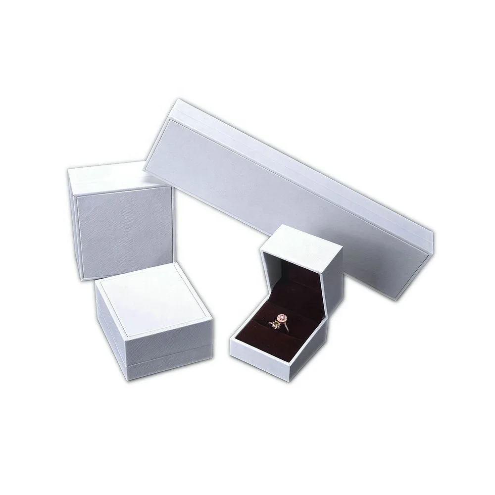 

high quality premium diamond wedding jewelry box, White