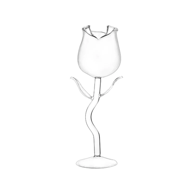 

Factory Outlet High Quality Original Rose Wine Glass Cup High Borosilicate Glass Goblet, Clear