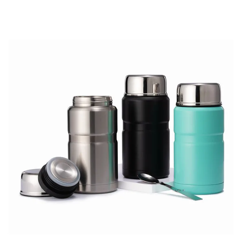 

A2739 Double Layer Stainless Steel Pot 750ml Cups Braised Beaker Drinking Coffee Cup Water Bottle Portable Vacuum Cup, As pic