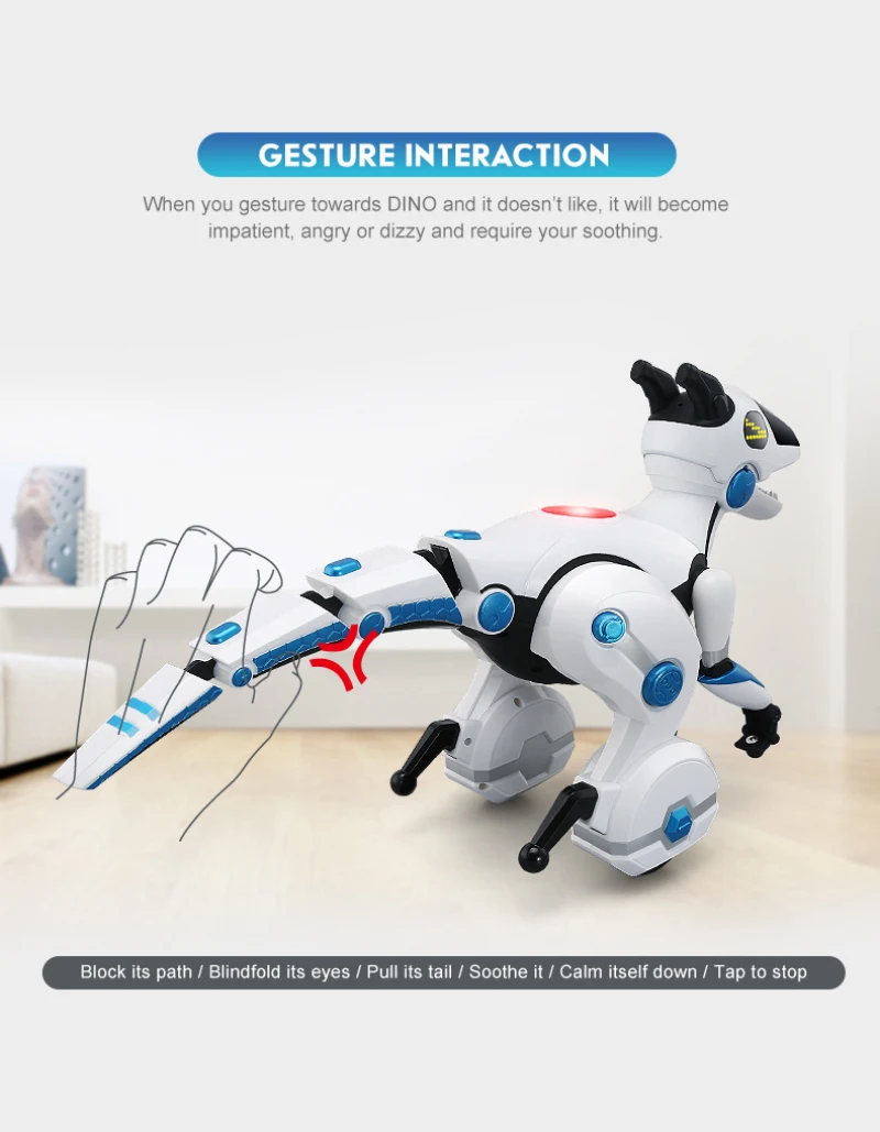 2020 Latest Intelligent Dinosaur Robot Mechanical Remote Control Balance Dinosours Sensing Interactive Dancing RC Animal Toys