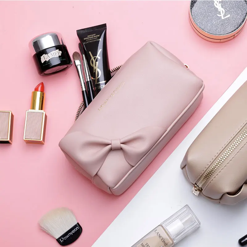 

Rownyeon Eco Friendly Custom Professional Pink Pu Leather Beauty Make Up Makeup Equipment Travel Bag For Women