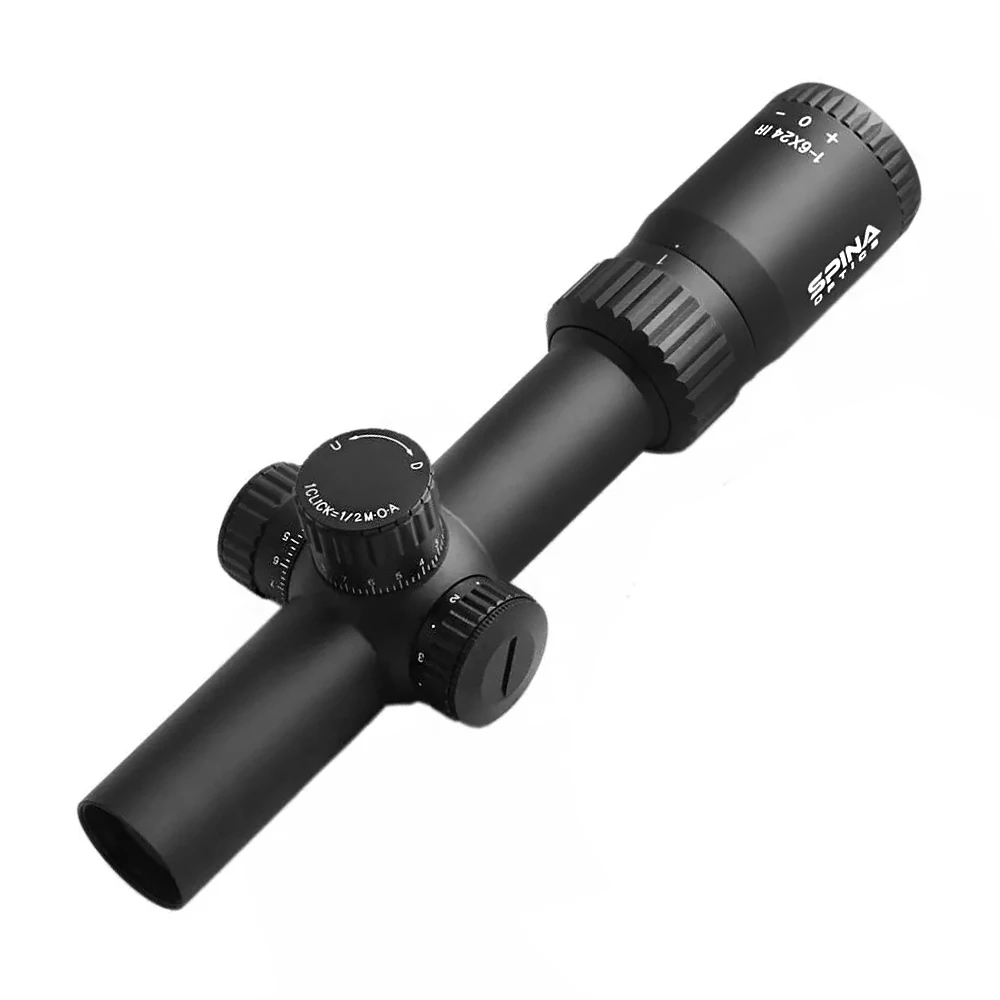 

SPINA OPTICS BM 1-6X24 IR Hunting Riflescopes Compact mil dot Reticle llluminate Turrets Lock Reset Tactical Optical Sight