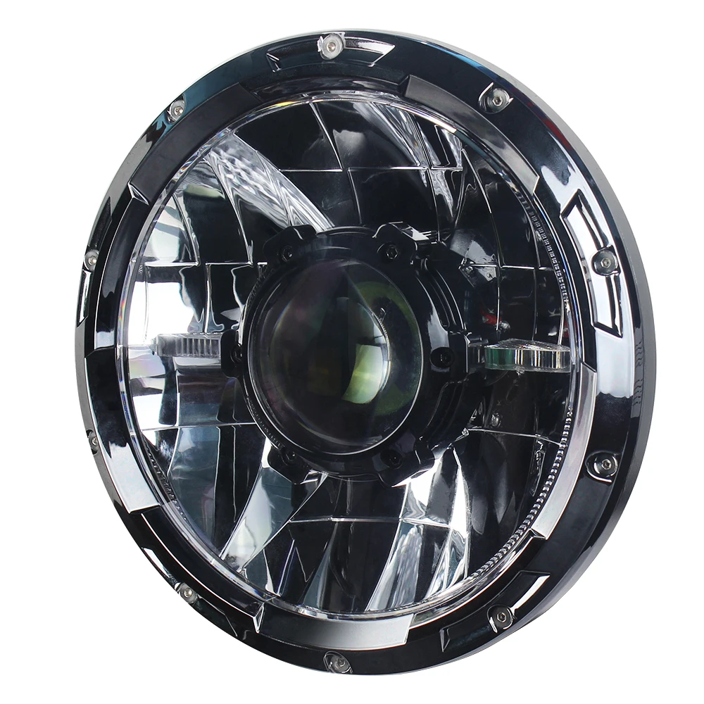 7" Laser Headlight LED Hi-Lo Dual Beam DRL Kit for JK SUV ATU Laser Motorcycle Projector