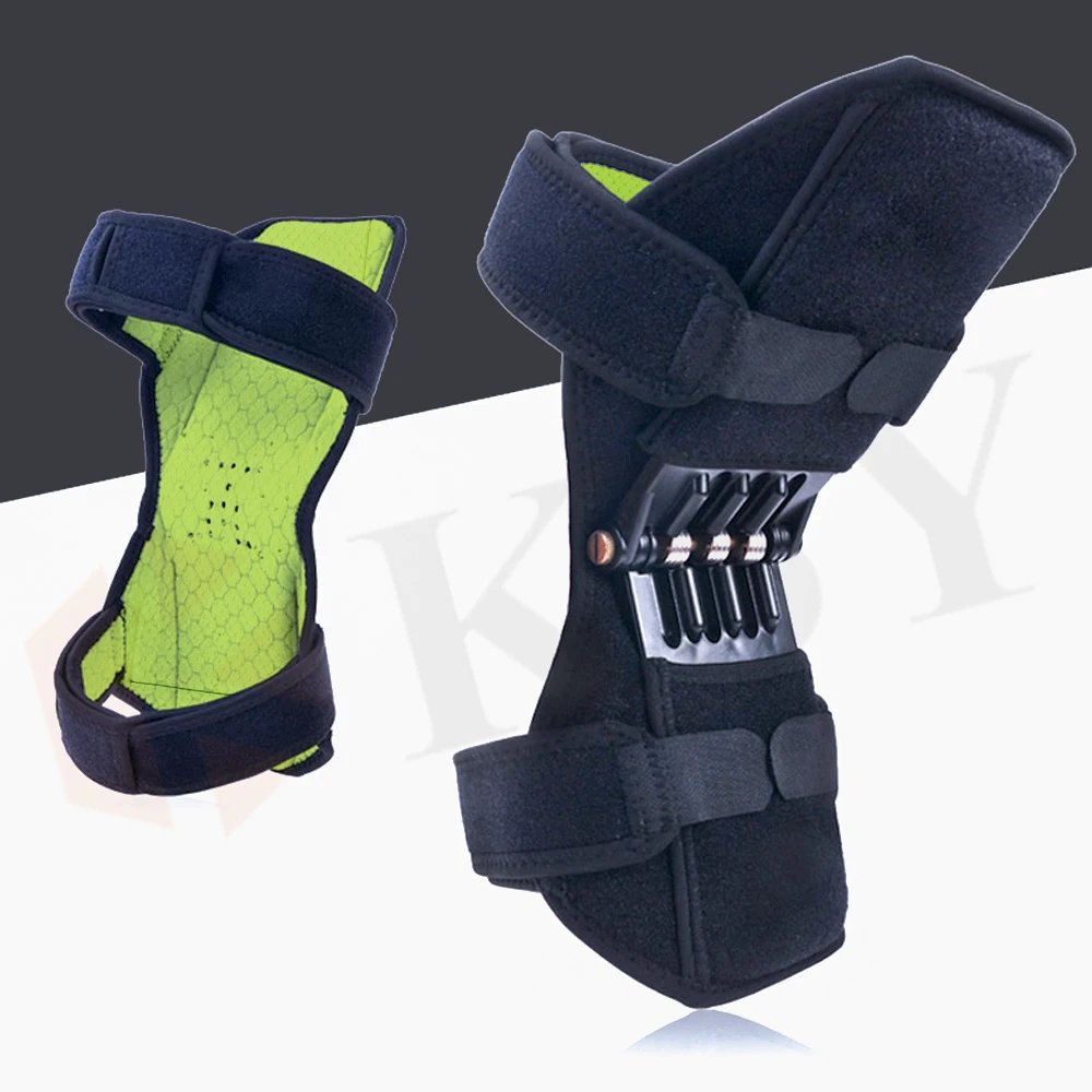 

Knee Joint Support Pads Knee Patella Strap Brace Power Lift Spring Force Knee Support, Black,green,white