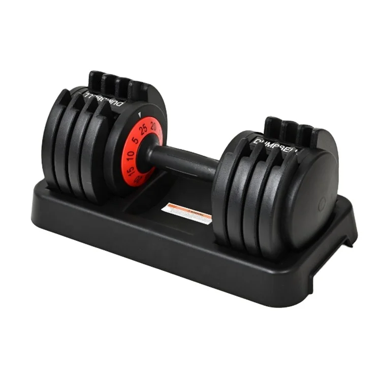 

Strength Training Equipment Home Gym 5-25kg Adjustable Dumbbell Set, Black+red