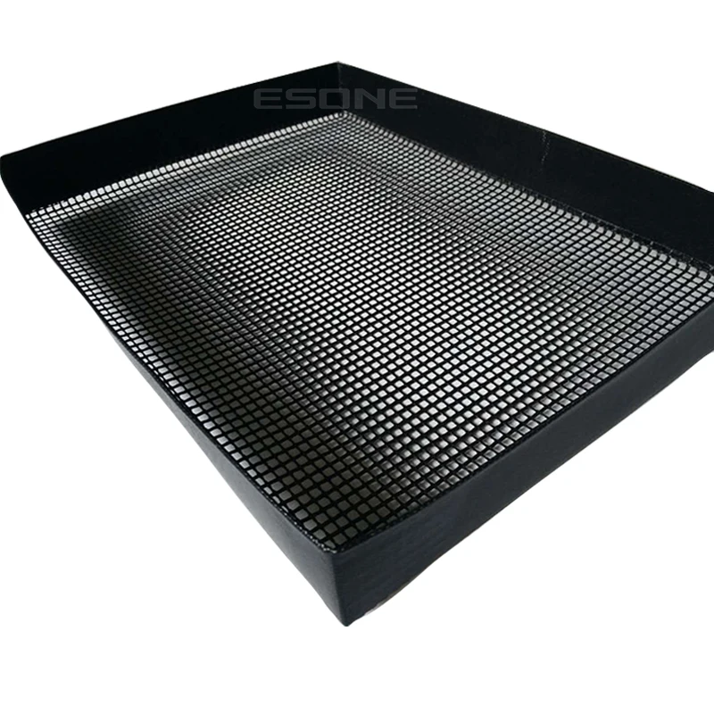 

Essential Grill Accessories and Barbecue Tools Non Stick PTFE BBQ mesh grill tray with solid edge