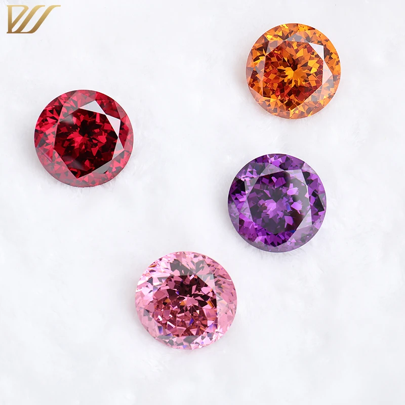 

2021 New arrival 100 facets cut 12 months colors cubic zirconia birthstone price per piece