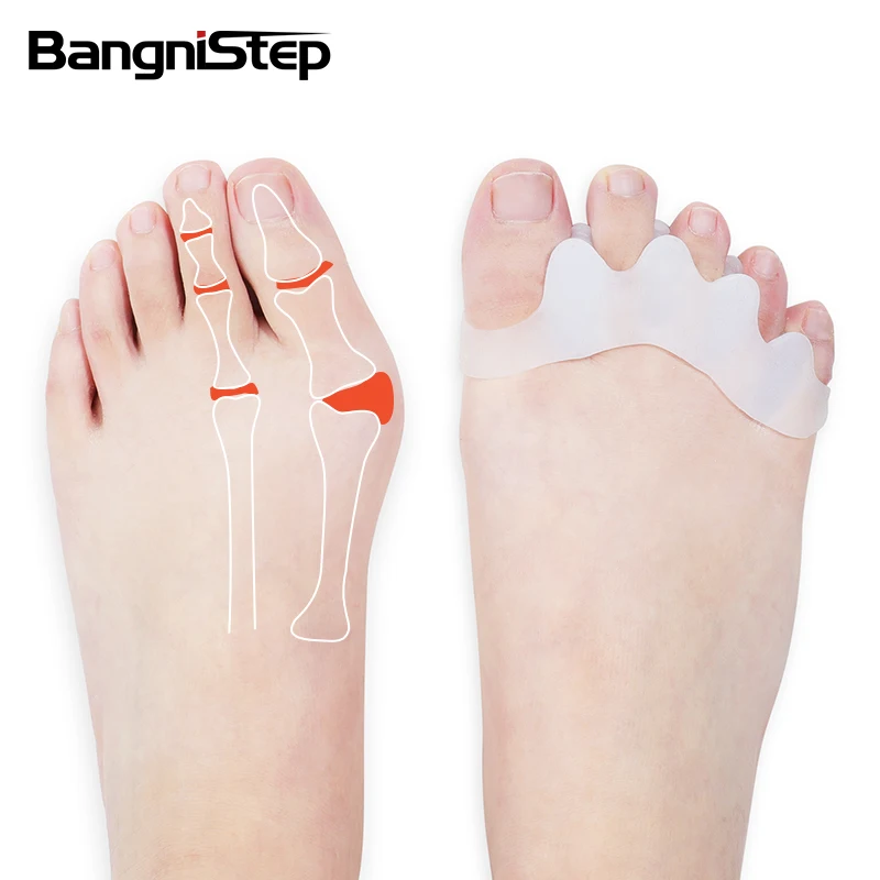 

Bangnistep Foot Care Tools Toe Spreader Five Toe Spacer Silicone Gel Toe Separators