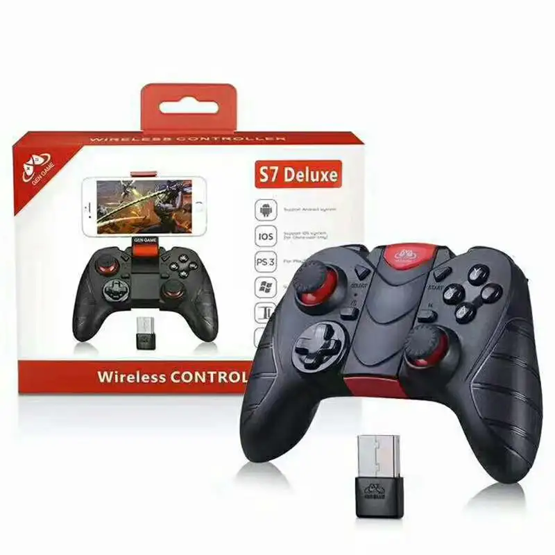 

High Quality Wireless Joystick Game Controller Gamepad PC Mobile For Android Smart phone Cellphone TV BOX PS3, Black