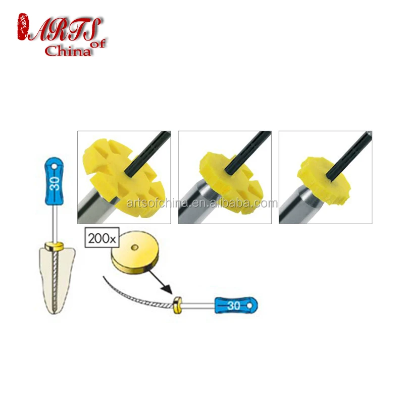 Aoo Endodontic Root Canal Silicone Rubber File Dental Endo Stopper