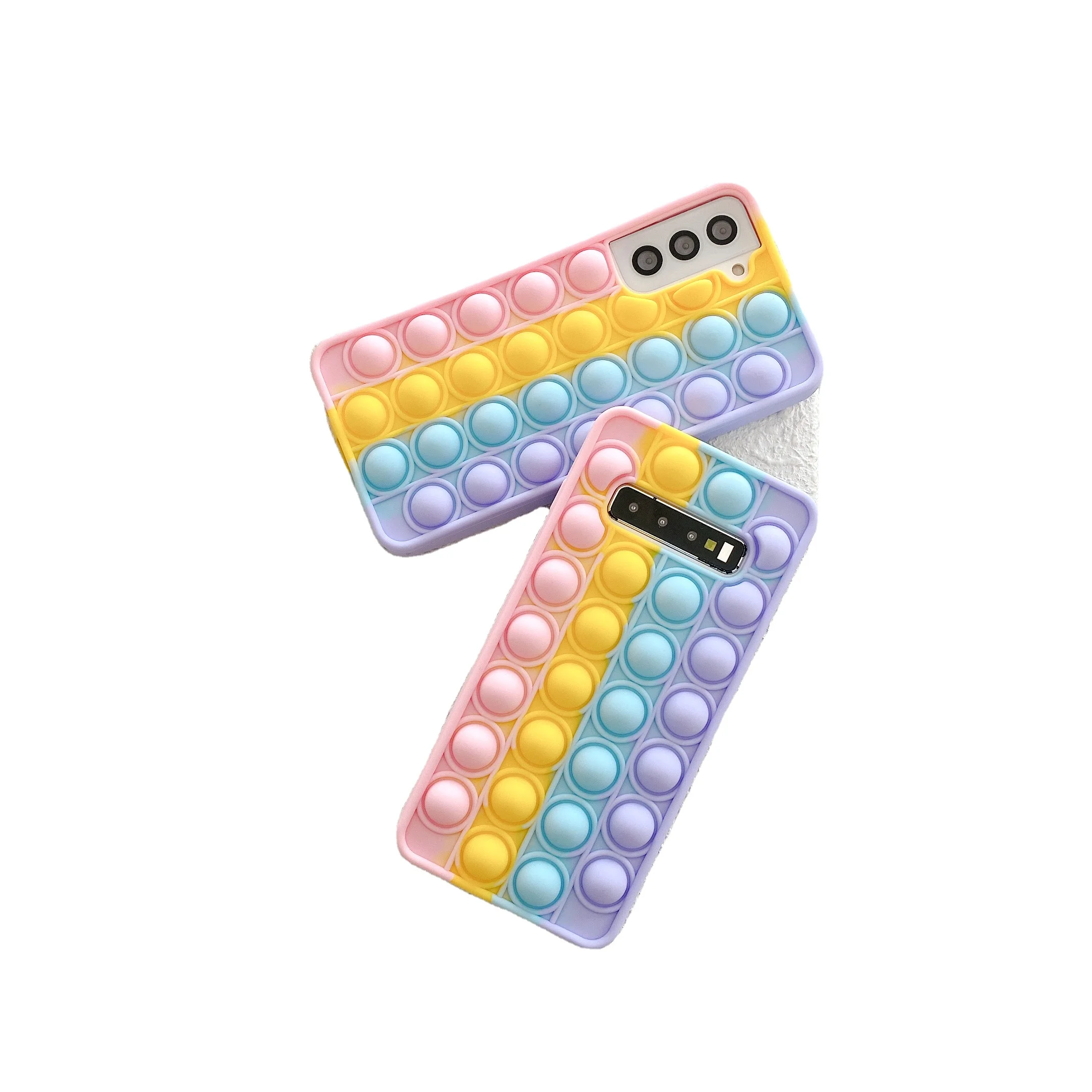 

Wholesale Bubble Phone Case For Samsung Galaxy S21 Ultra S20 Plus Note 20 Note10 Note 9 Relive Stress Toy Push It Back Cover, Various color for choice