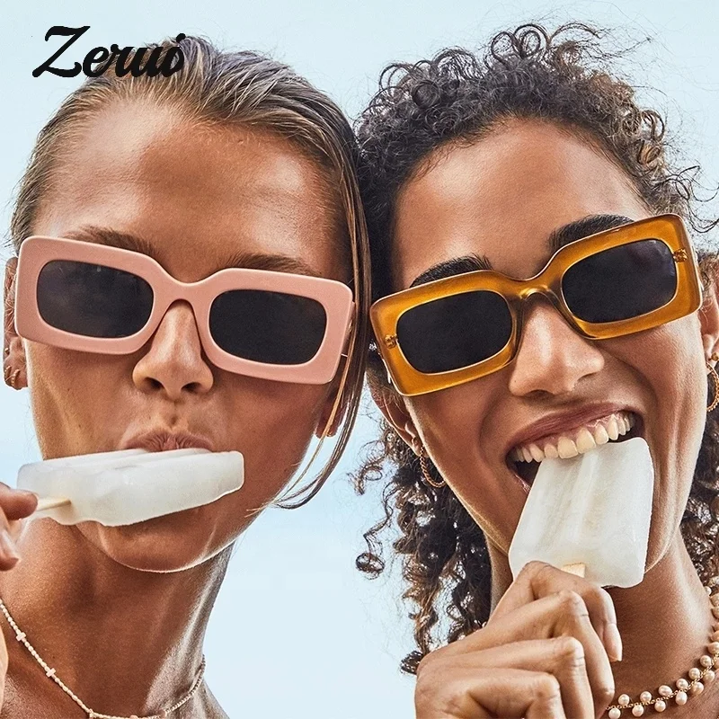 

Candy Color Small Square Sunglasses For Women New Fashion Brand Orange Pink Gradient Uv400 Sun Glasses Female Sexy Shades Black, Multi-colored