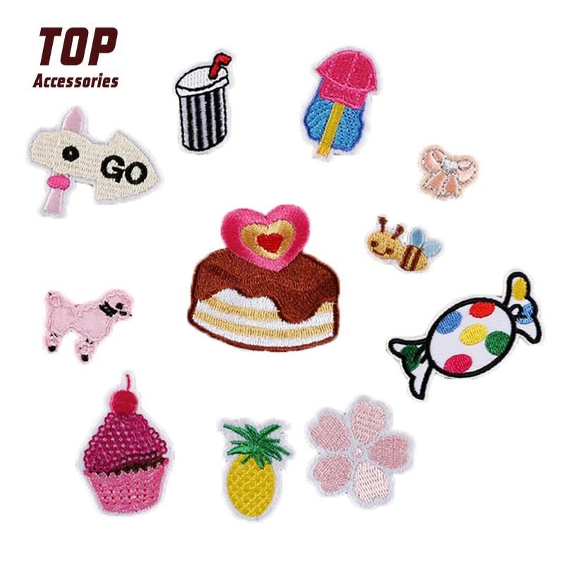 

Custom Design Cute Cartoon Embroidery Cloth Patch Embroidery Badge Iron-on Patches