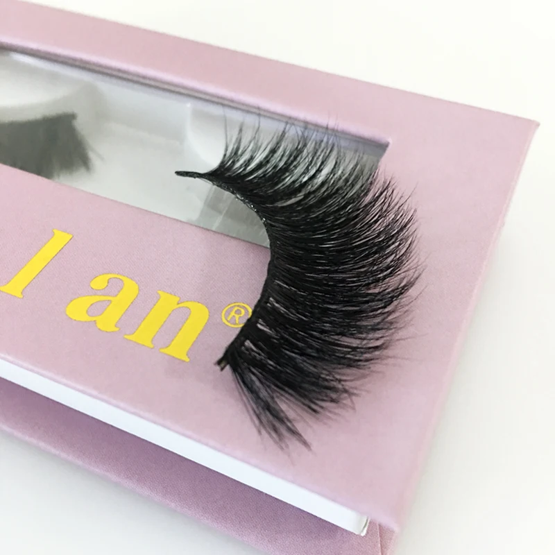 

Thinkshow Own Brand Custom Packaging Box Vendor Korean Whosale 3D Mink False Eyelash 6D Faux Mink Silk Black Cotton Customized