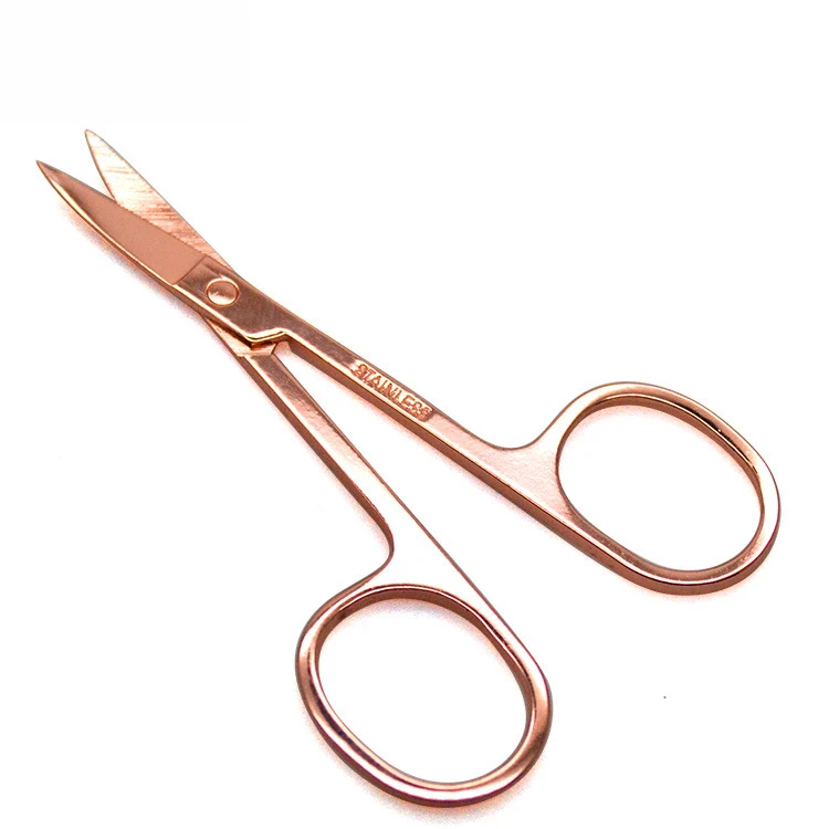 

Yunxi rose golden Stainless Steel Pointed Mini Embroidery Scissors Multifunctional Beauty Scissors for Lash and Eyebrow, Silver