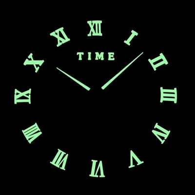 

Glow in the dark decorations reloj 3d pared Large DIY wall clocks for home