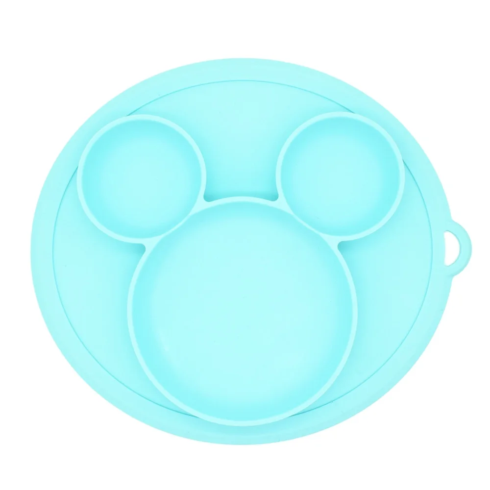 

Kids Bowl Plates Baby Feeding Silicone Mickey Plate Children's Integrated Baby Silica Gel Dishes, Customize