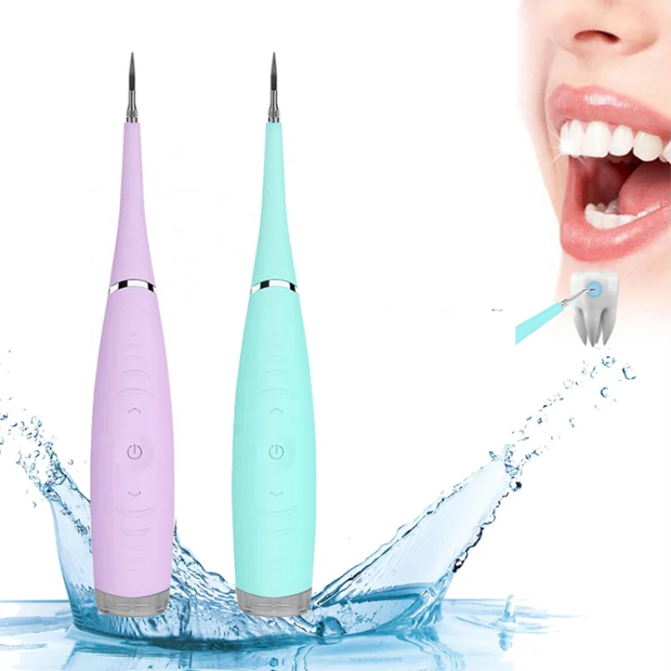 

Portable Teeth Whitening Kit Ultra Sonic Electric Dental Calculus Plaque Remover Rechargeable Ultrasonic Tooth Cleaner, Blue/pink/black