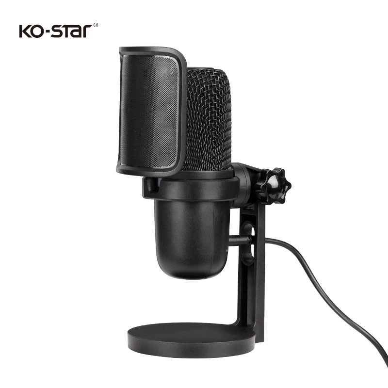 

Factory hot selling good quality desktop table 24bit 192khz usb condenser recording microphone for web celebrity