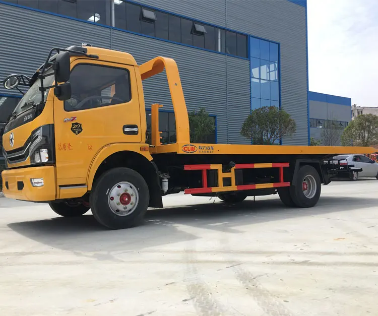 Cheap Dongfeng 4*2 4ton Slide Flatbed Towing Truck Raod Rescue Wrecker ...