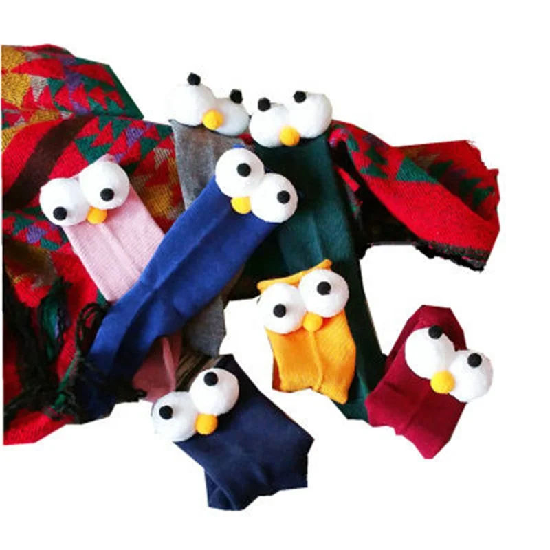 

Winter Personality socks creative girl 3d big eyes cartoon socks funny knee art creative eye socks, As picture