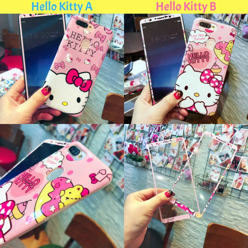 
Cute cartoon monster design Mickey Kitty luffy tpu soft phone case and protective glass for iphone 