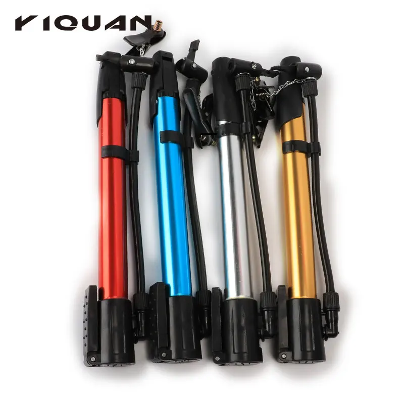 

Mini Portable Aluminum Alloy Tire Air Inflator Pump For Mountain Bike Bicycle Accessory, Gold/silver/blue/red